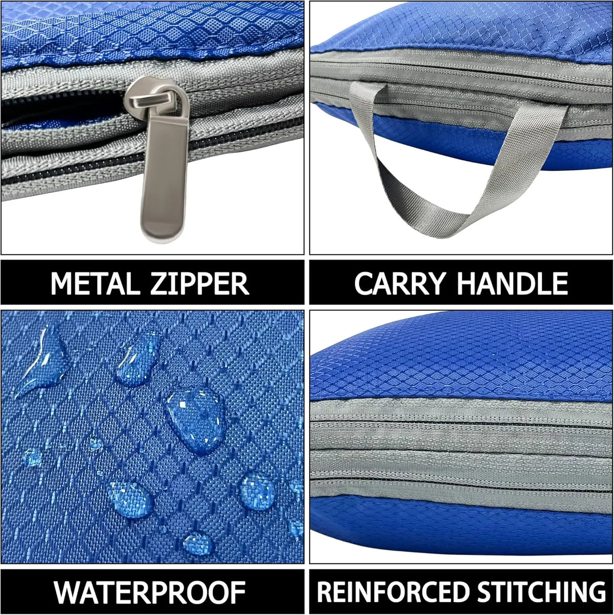 Travel Packing Cubes Set with Compression Zippers