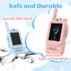 Pink and white sturdy ABS shell kids video walkie talkies with HD camera featuring safe USB Type-C charging