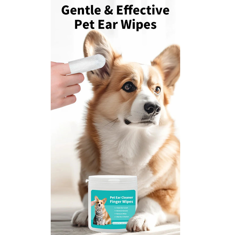 Gentle Ear Cleaning Wipes for Cats & Dogs