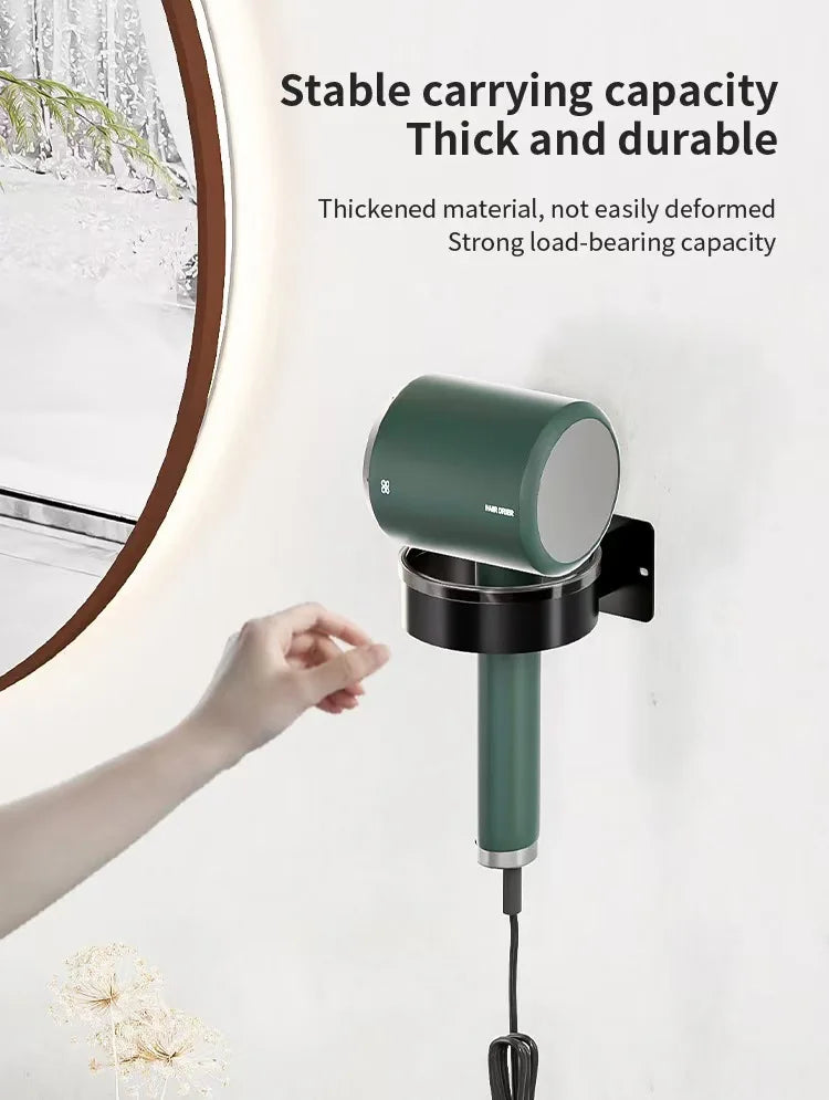 Wall-Mounted Hair Dryer & Straightener Storage Rack