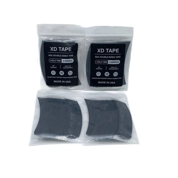 Pack of two black XD tape wig double-sided tape for wigs and hairpieces