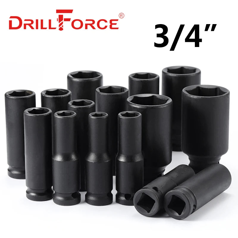Heavy-Duty Impact Wrench Socket Set for Deep Reach Applications