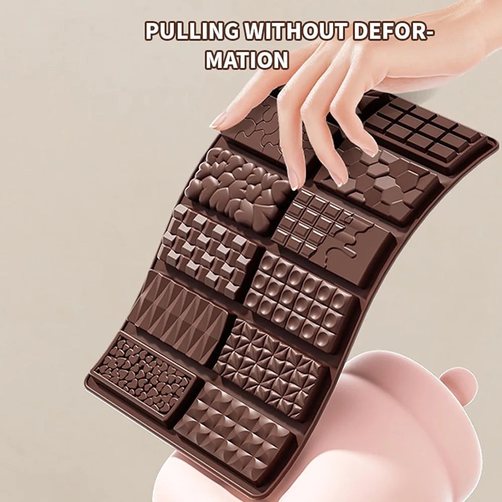 Deep Silicone Chocolate Bar Mold for Homemade Candy & Desserts