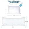 Waterproof Zippered Bolster Pillow Protector Cover - 38x100cm