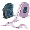 A roll of pink satin ribbon labels for a Niimbot N1 label printer