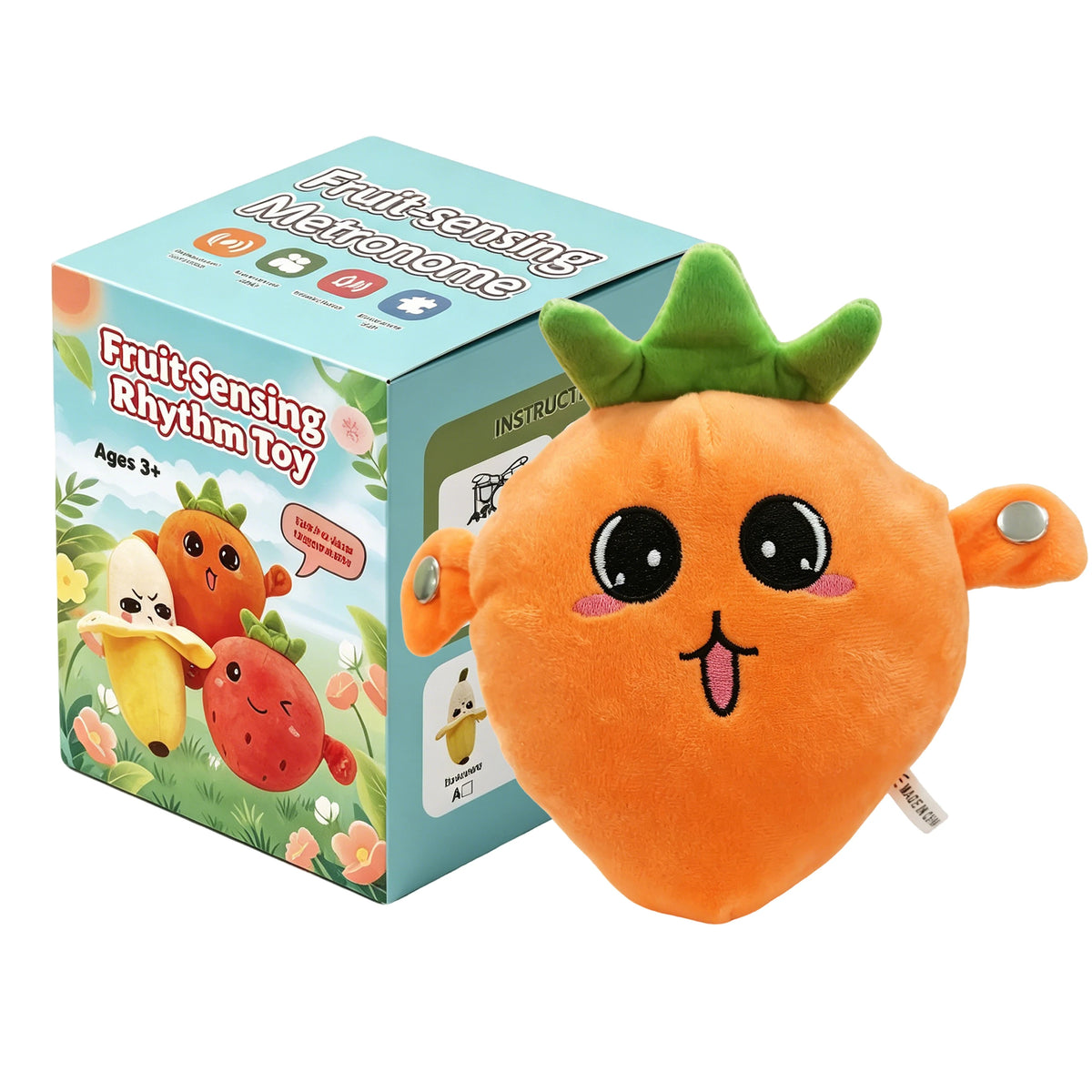 Interactive Musical Fruit Plush Toys with Touch-Activated Sounds