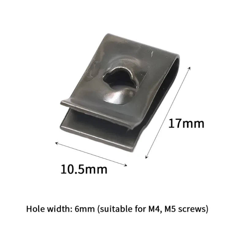 Self-Tapping U-Type Clip Fasteners with Screws for Vehicles