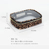 Leopard Print Transparent Makeup Bag with Waterproof Zipper