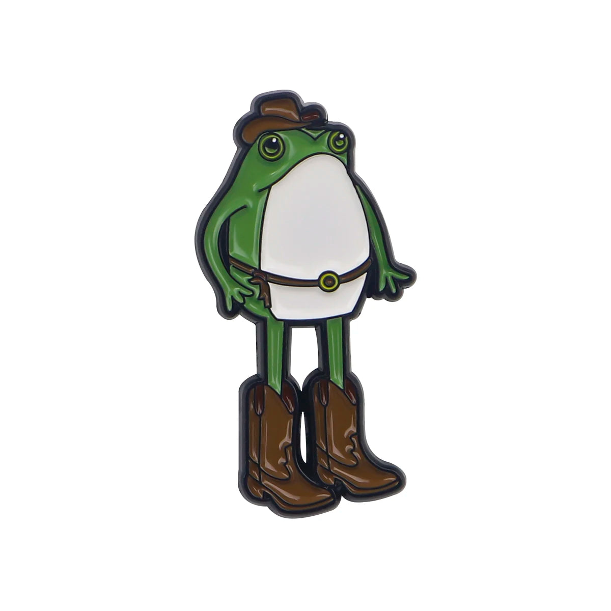 Cute Frog Enamel Pin with Sarcastic Quote