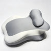 A light gray multi-positional memory foam body pillow with a removable cover shown from the side.