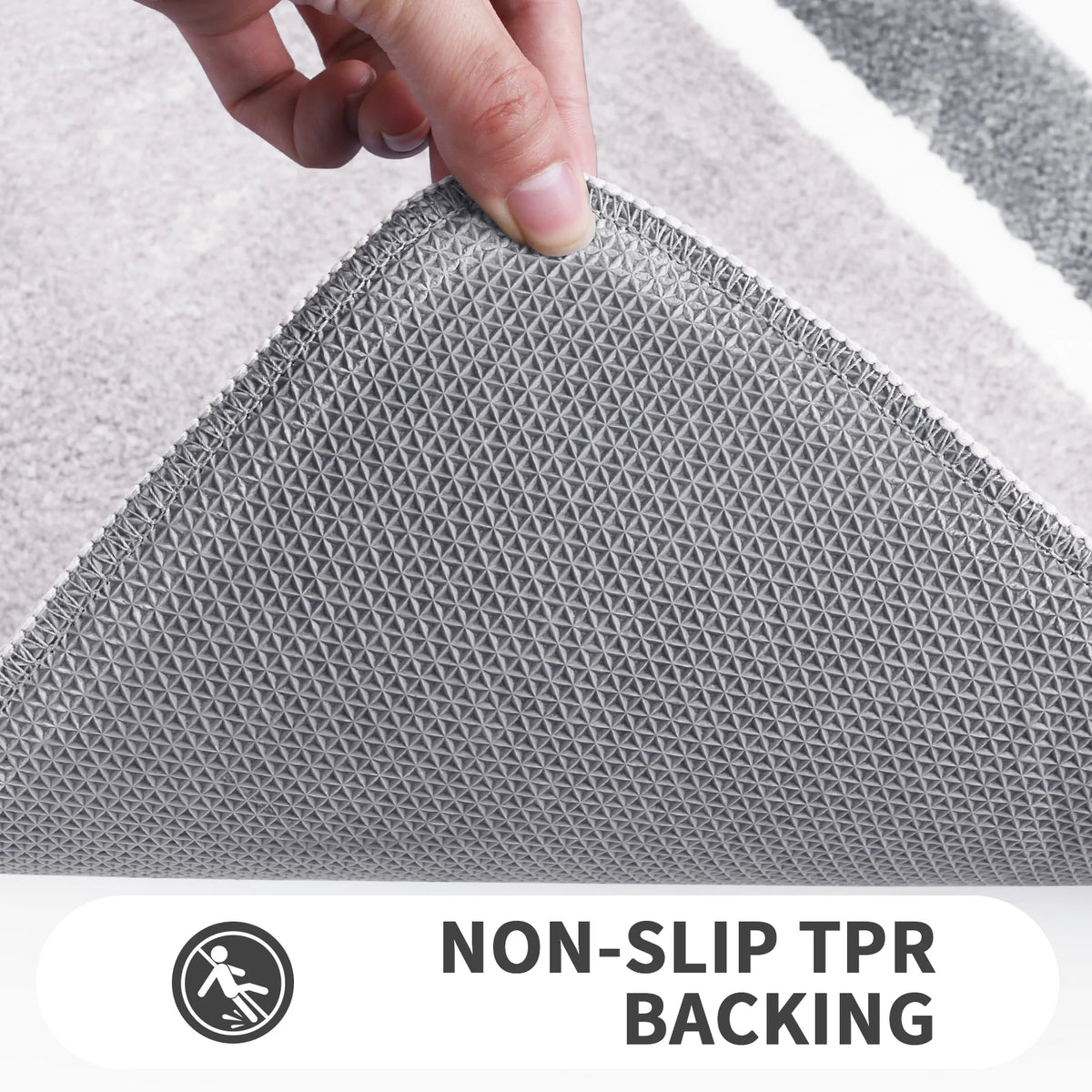 Plush Microfiber Non-Slip Bath Mat with Quick-Dry Absorbency