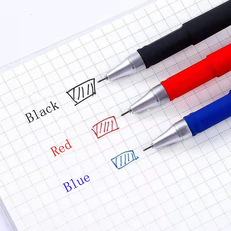 Smooth 0.5mm Gel Pen Set with Refills (Black, Blue, Red)