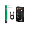 Green 650mAh battery and a black soldering iron with a digital display and LED smart screen.