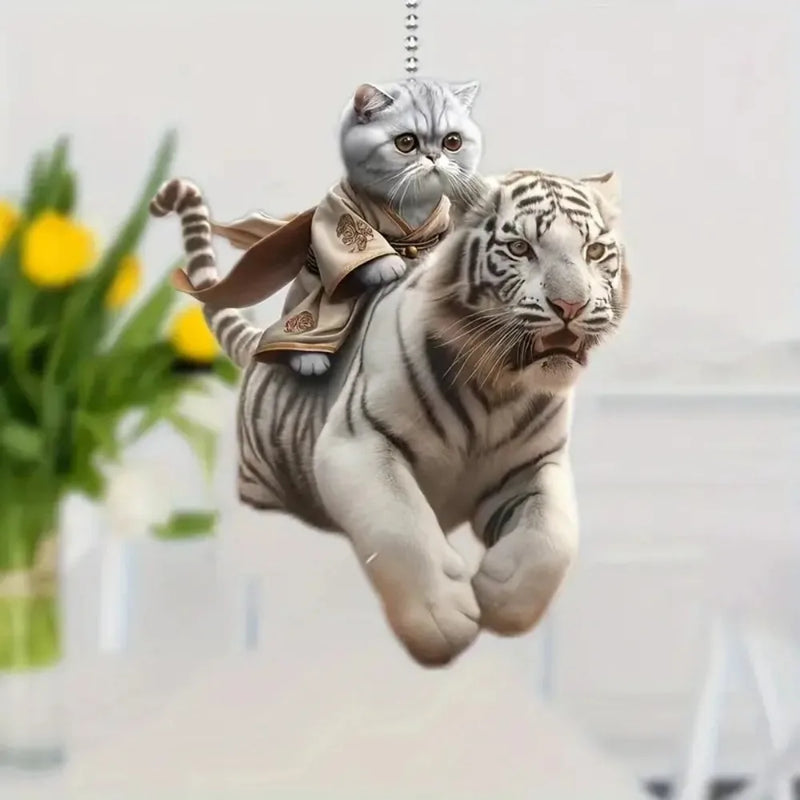 Realistic Cat Car Rearview Mirror Pendant