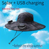 Solar-Powered Cooling Hat with Dual Fans