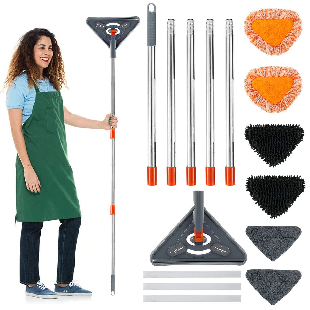 360° Rotating Wall Cleaning Mop with Extendable Handle