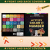 A grid of numbered squares representing various colors used for a mystery color puzzle book.