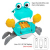 Interactive Musical Crawling Crab Toy with Obstacle Avoidance