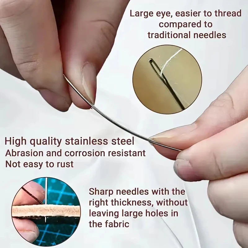 Complete Hand Sewing Tool Kit with Large-Eye Needles
