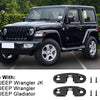 Black Jeep Wrangler heavy-duty aluminum sun visor repair kit for JK JL and Gladiator models