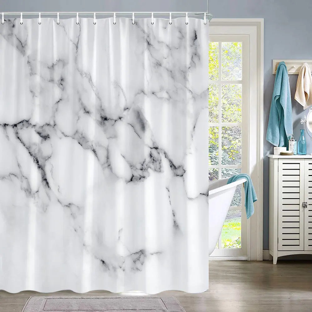 Luxury Marble Abstract Fluid Pattern Shower Curtain