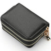 Cartera Compacta con Doble Cremallera y Monedero