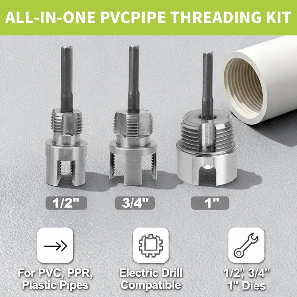 3-Piece Pipe Threading Kit for PPR Pipes