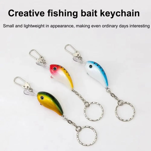 Porte-clés Appâts de Pêche Réalistes (Lot de 3)