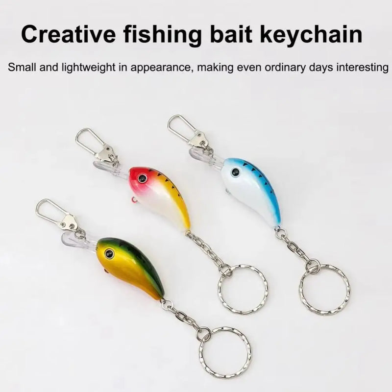 3-Pack Realistic Fishing Lure Keychains