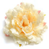 A cluster of pale yellow and cream silk peony flower heads for DIY decor and wedding crafts.