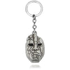 Silver pendant necklace featuring a detailed face design inspired by JoJo's Bizarre Adventure Red Stone of Aja