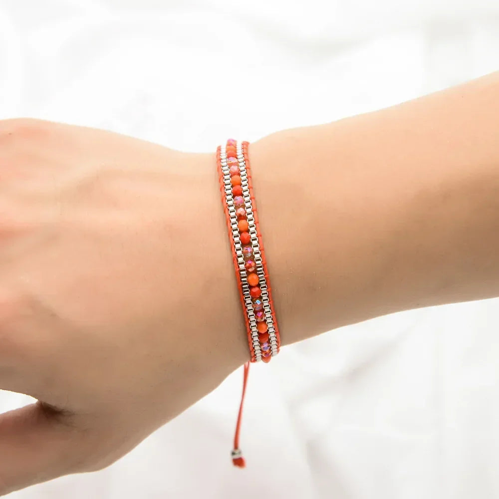Bohemian Crystal Beaded Bracelet