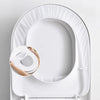 White disposable toilet seat covers individually wrapped for travel and public restrooms