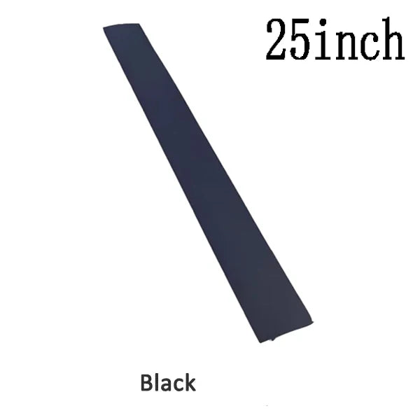 A black silicone stove counter gap cover, 25 inches long.