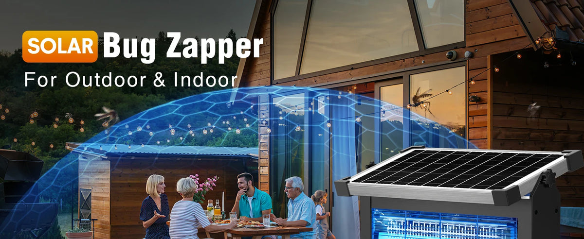 Solar-Powered Bug Zapper for Outdoor Use