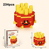 A set of 234 micro building blocks shaped like a yellow dessert figurine in a red box.