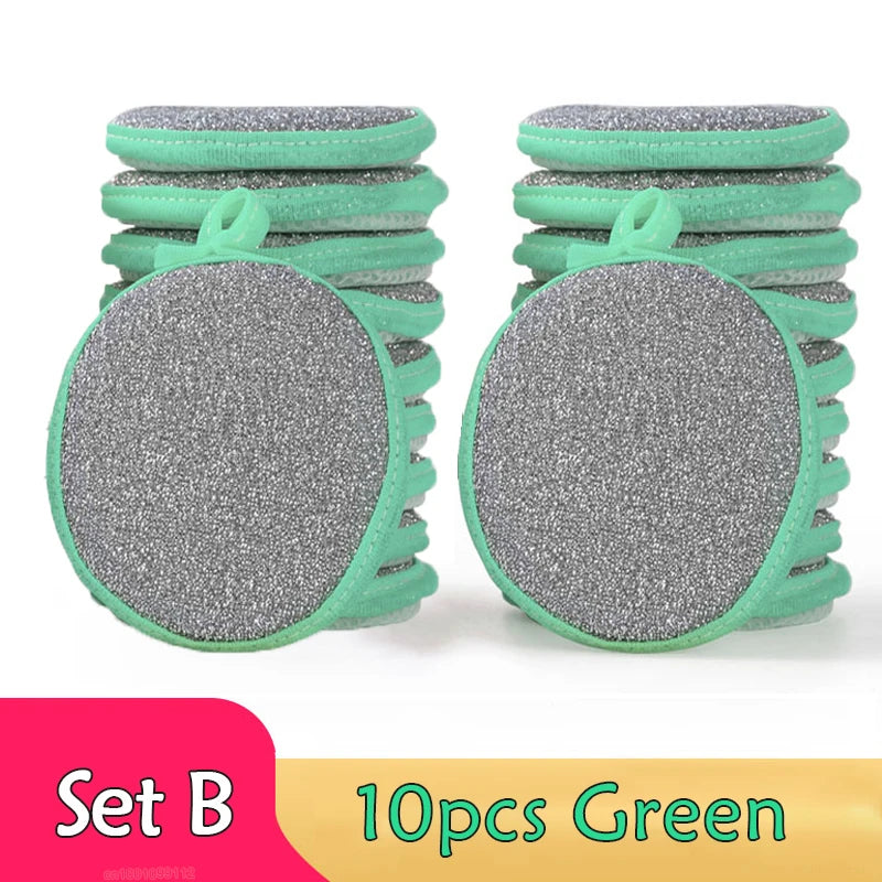 Double-Sided Dish Scrub Sponges for Kitchen Cleaning