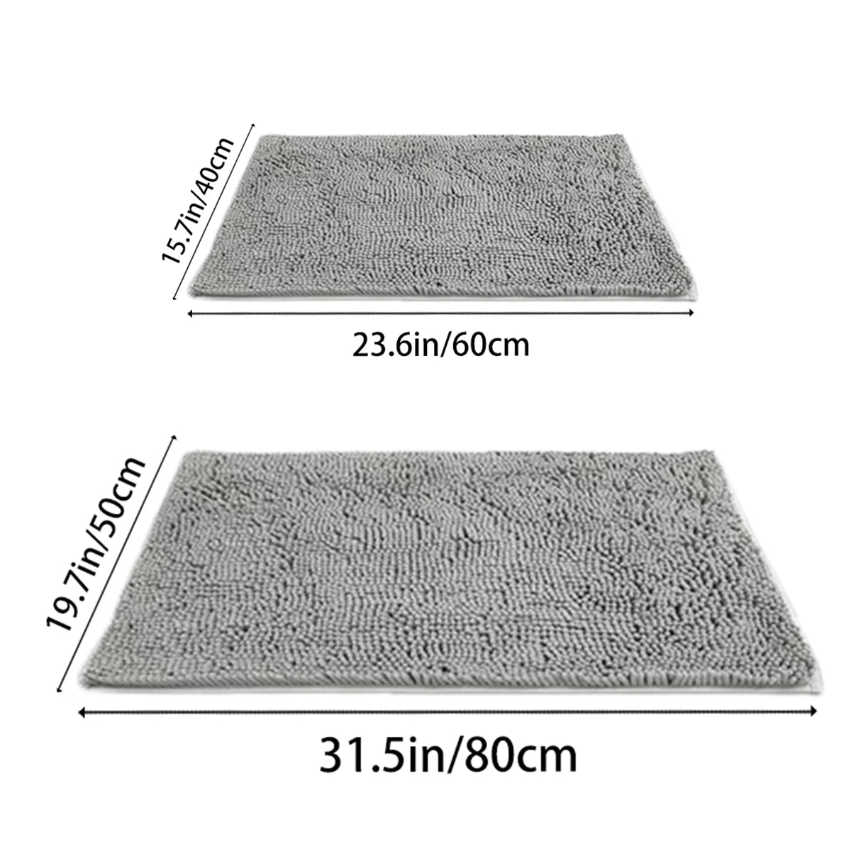 Ultra-Absorbent Chenille Door Mat with Non-Slip Backing