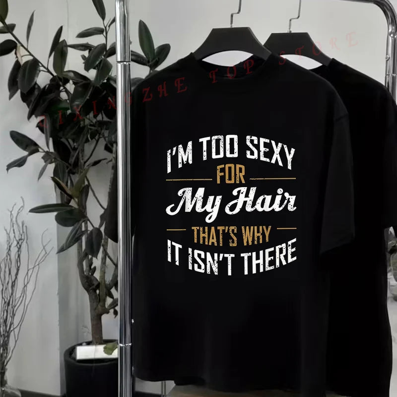 Witziges T-Shirt mit Glatzen-Witz