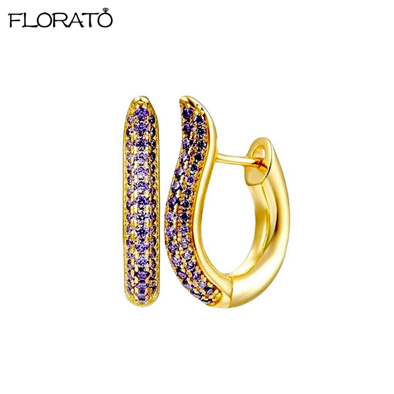 Minimalist CZ Huggie Hoop Earrings
