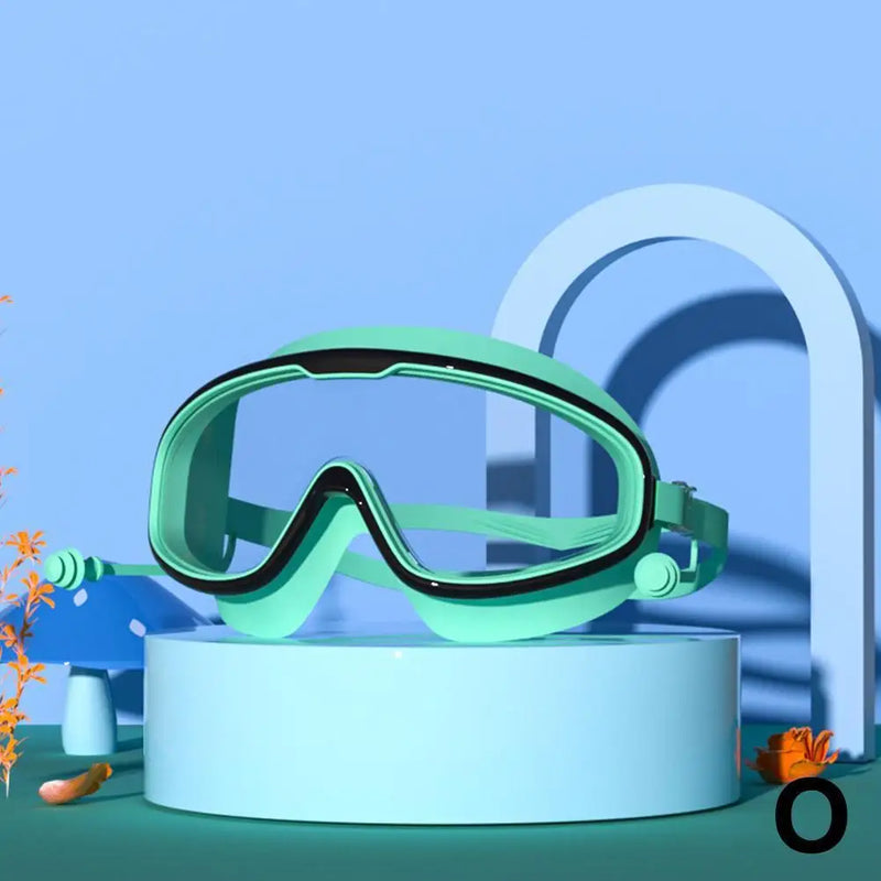Anti-Fog Swim Goggles with Integrated Earplugs