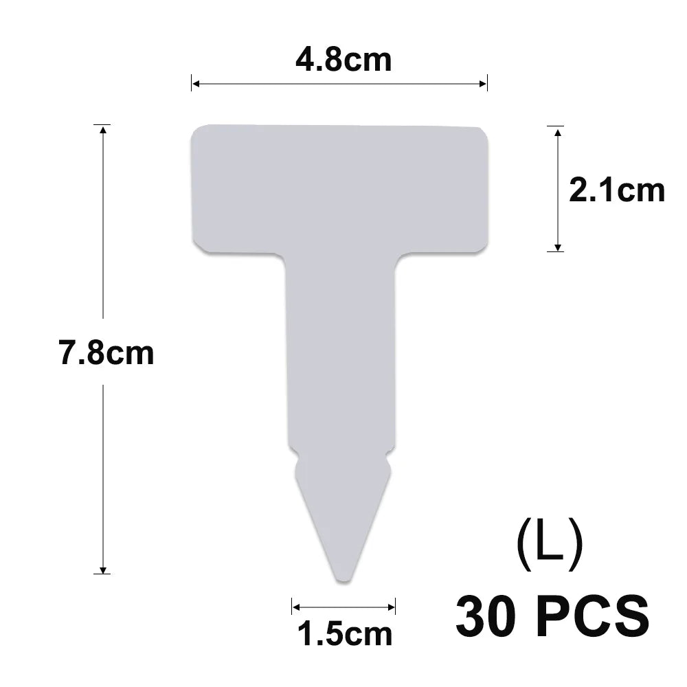 Yellow T-Type Garden Plant Labels with Stakes