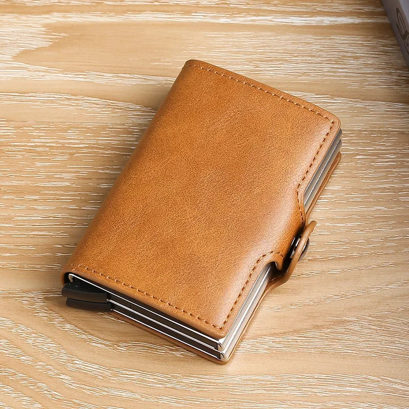 Slim Dual-Layer RFID-Blocking Carbon Fiber Wallet for Men