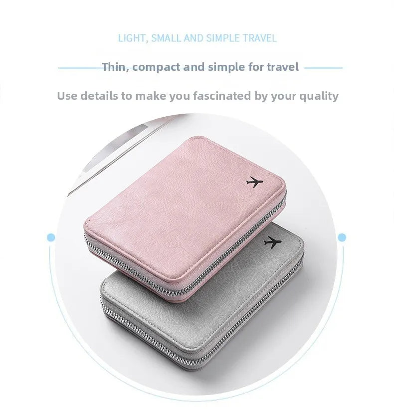 RFID Blocking Travel Passport Holder and Document Organizer