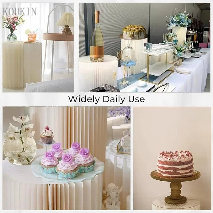 Round Cardboard Display Columns for Weddings and Parties