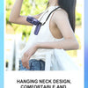 Portable Neck Fan with LED Display and Phone Stand