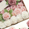Set de Rosas Artificiales con Degradado Verde Bosque