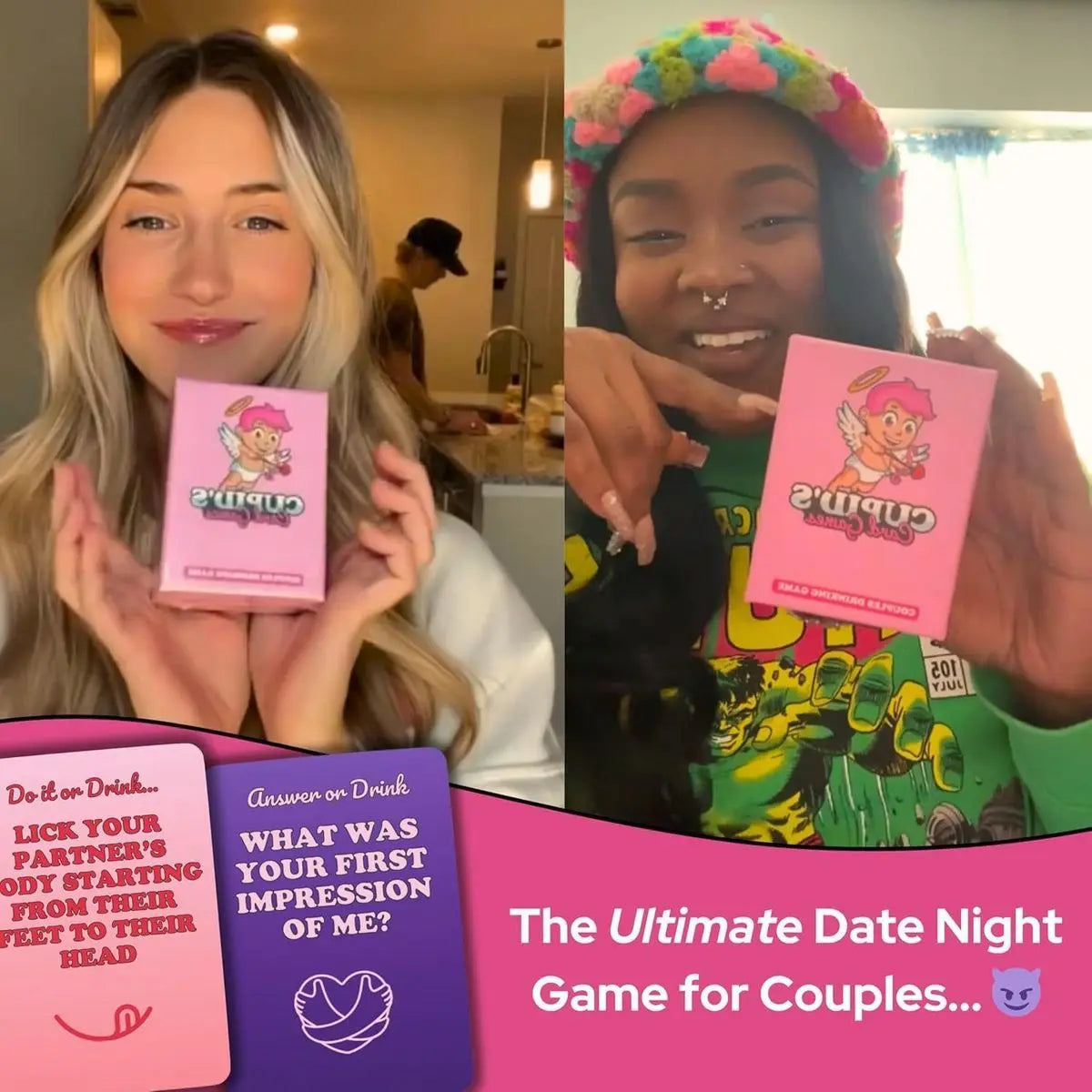 Cupid Card Game for Couples — Fun Adult Drinking Game for Date Nights