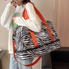 Animal Print Travel Duffle Bag with Shoe Compartment