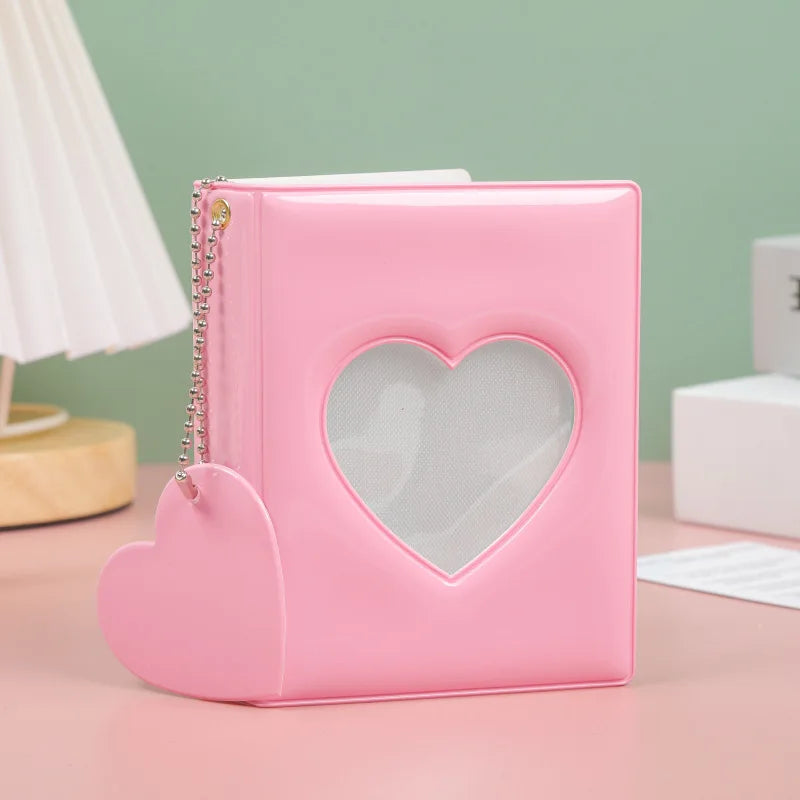 Heart-Shaped Mini Photo Album for K-pop Photocards